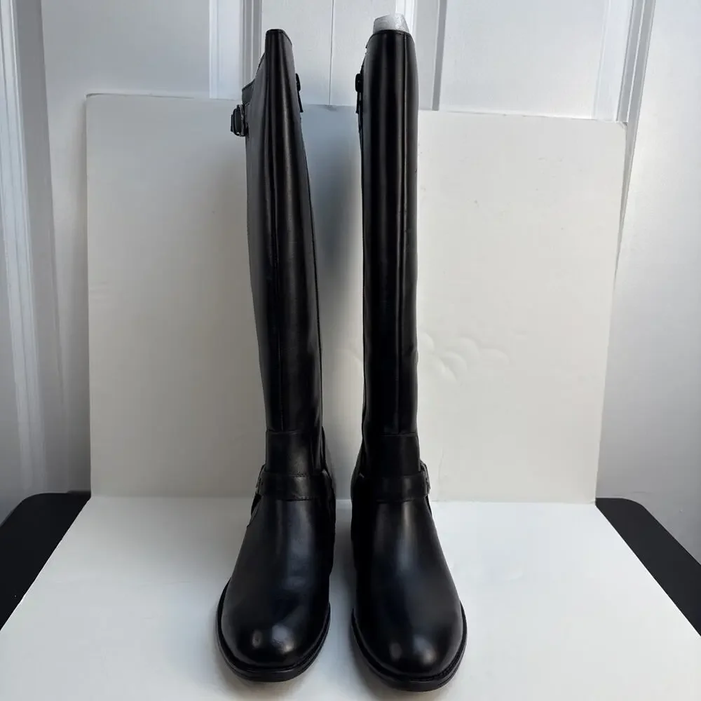 Lauren Ralph Lauren Womens Margarite Black Riding Boots 5.5 Width‎ B NWB